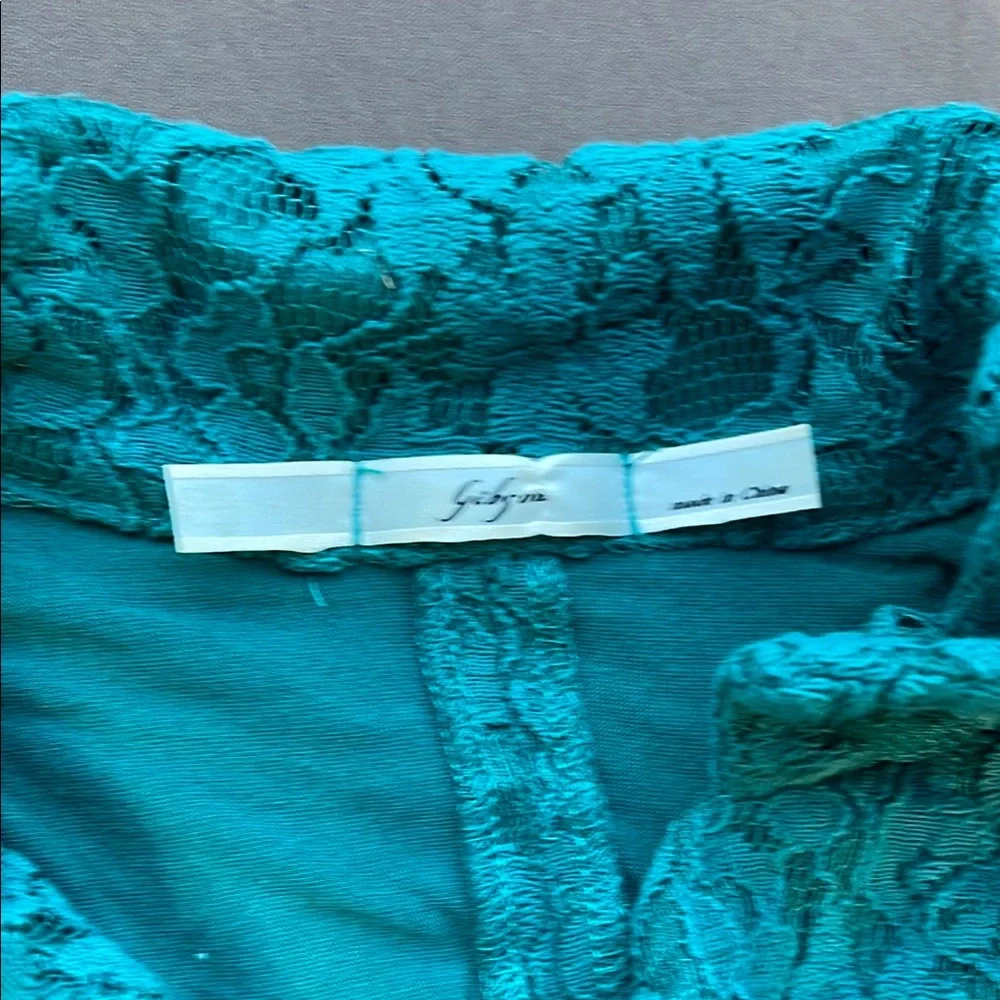 Teal Lace Blazer
